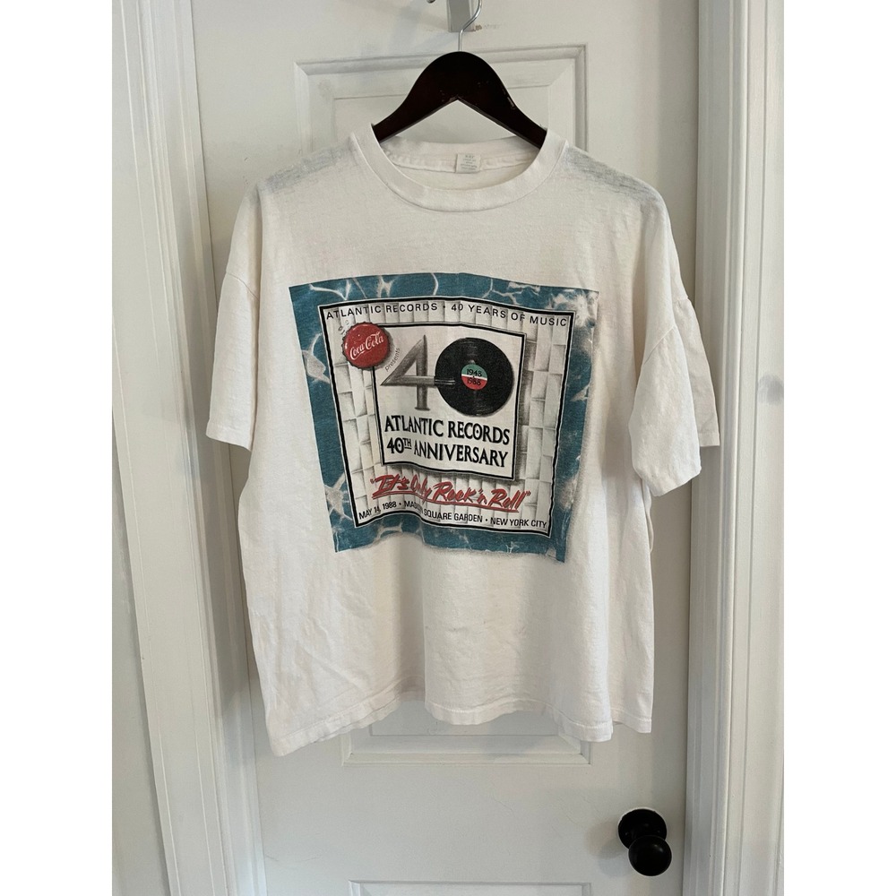Vintage 1988 Atlantic Records 40th Anniversary Coca-Cola T
